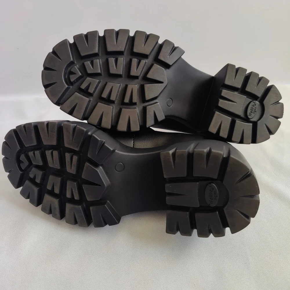 Altercore Margot Black Chunky Platform Mary Janes Lug Sole Vegan Alt Goth 37 / 7
